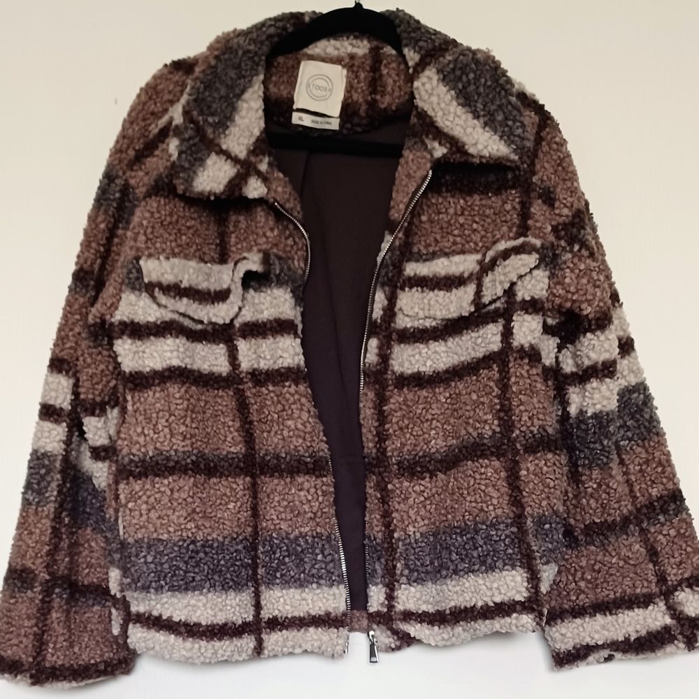 Thick Fuzzy Brown Coat